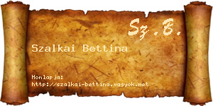 Szalkai Bettina névjegykártya