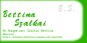 bettina szalkai business card